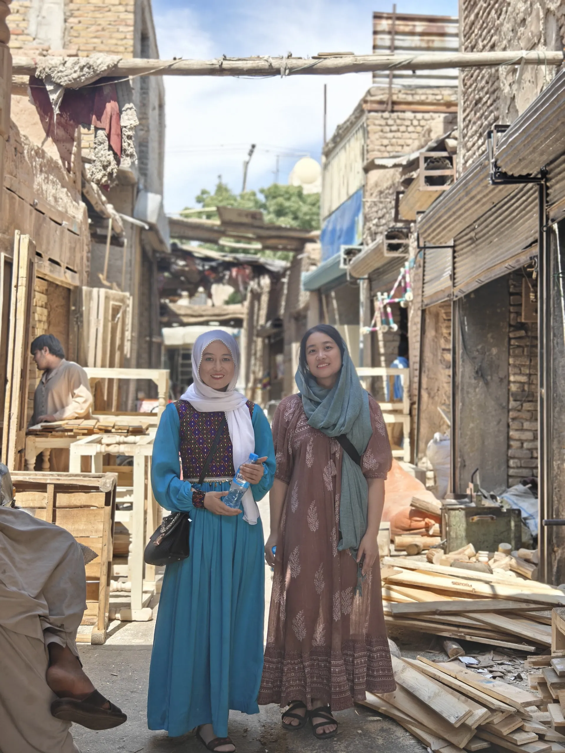In Carpenter Valley, one of the oldest valleys of Herat, a special moment with our female traveler and her local female tour guide, exploring the natural beauty and history of the area together